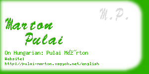 marton pulai business card